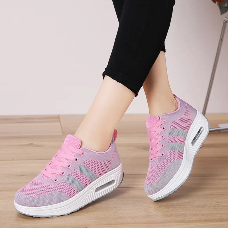 Mesh dance Shoes Woman jazz Modern Soft Outsole Dance Sneakers Breathable Lightweight Dancing Fitness Shoes