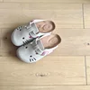 Cartoon Hello Kitty Suede Mules For Women Thicken Platform Closed Toe Round Slippers Sanrio Clogs Cork Insole Slides Sandals 2