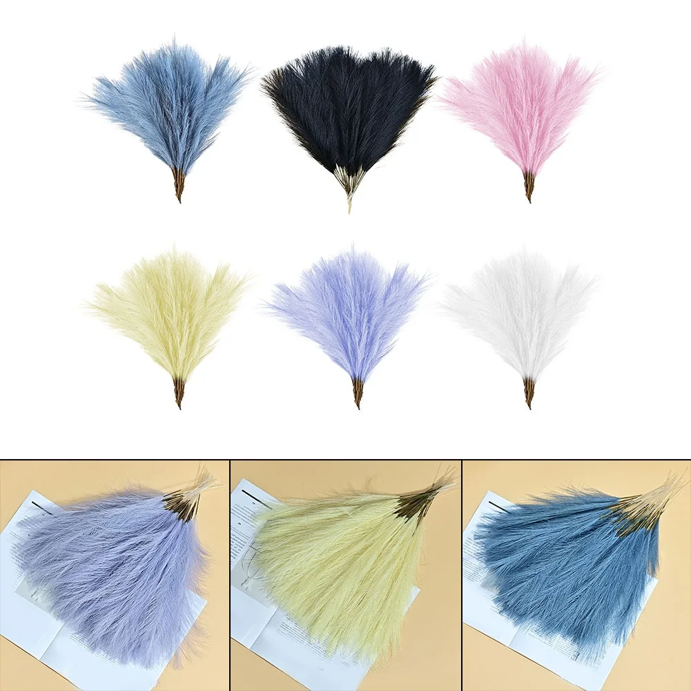 

Artificial Reed Pampas Bouquet Artificial Pampas Grass 43 Cm 28 Roots Autumn Decoration Christmas Wedding Accessories