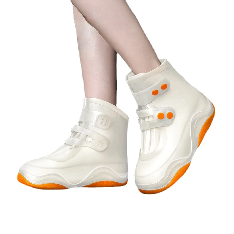 New 2023 Women Fashion Waterproof Shoes Covers Slip-resistant Men Reusable Shoes Protector Rain Boots Pads For Outdoor