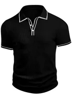 Nouveau Polo homme chemise à manches courtes couleur unie pour hommes d'affaires décontracté et à la mode été nouveau Polo à manches courtes pour hommes 5