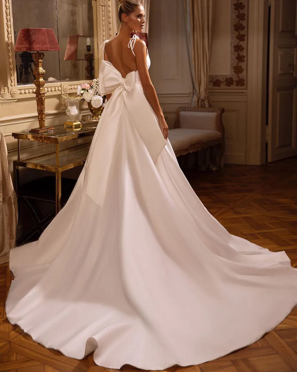 SoDigne A Line Simple Women Wedding Dresses V Neck With Pockets Bridal Dress Backless Sexy Satin Wedding Gowns Customized 14 Sa0cd910b6971402e8dccd13728f27f8ac