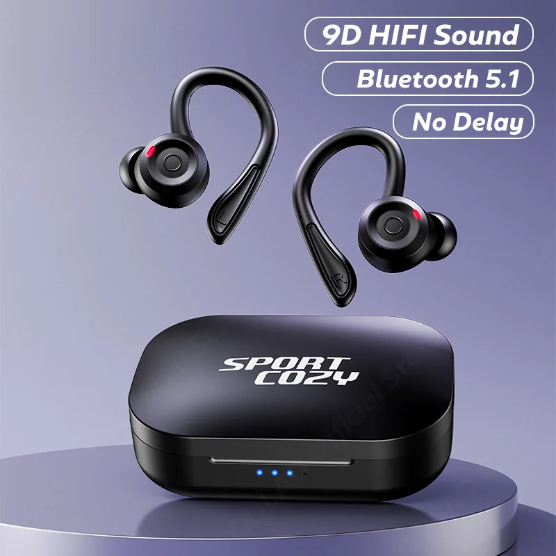 Беспроводные Bluetooth-наушники спортивные водонепроницаемые TWS наушники Bluetooth 5 1 Hi-Fi