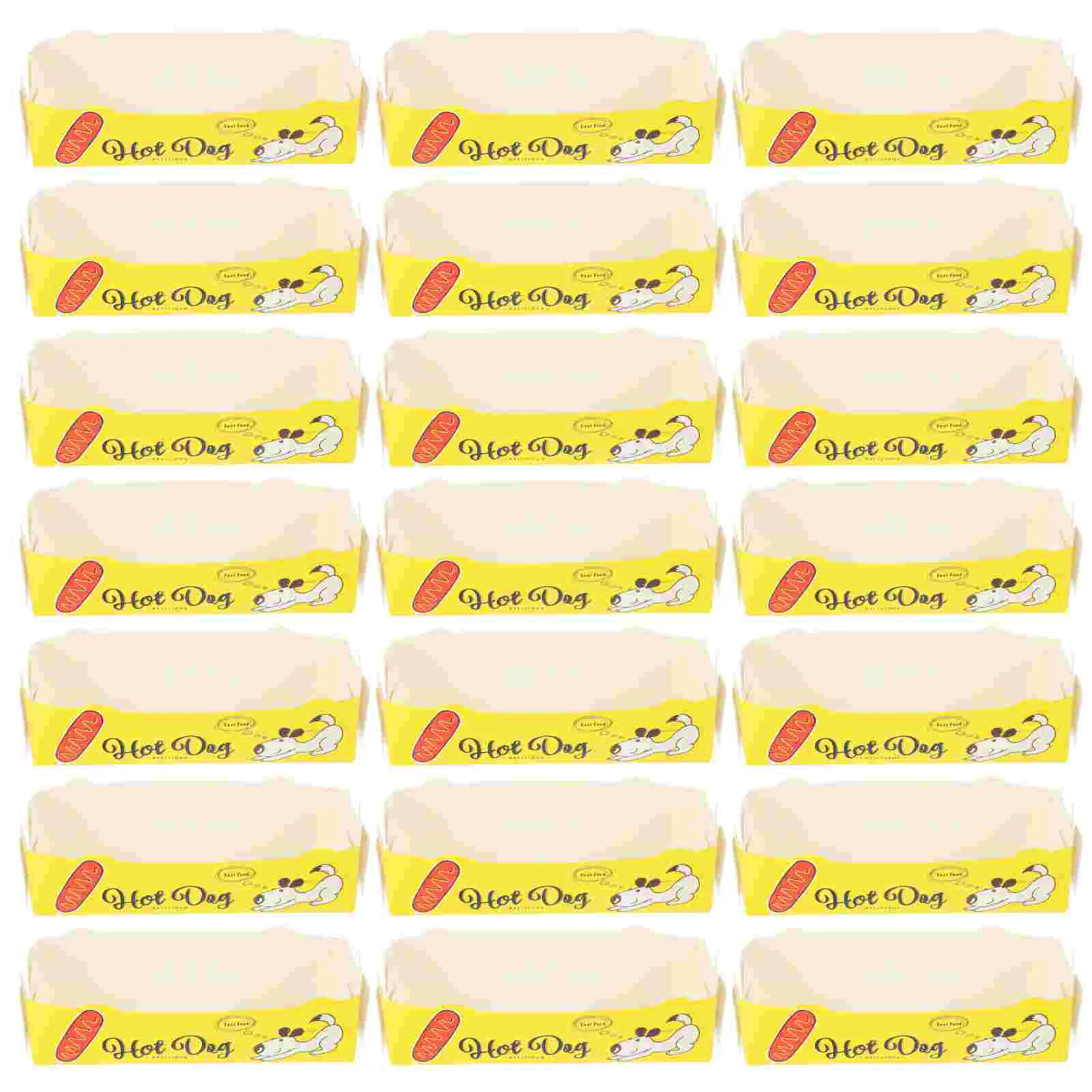 50 Pcs Paper Food Serving Tray Open Packing Pet Container Containers for Cheese