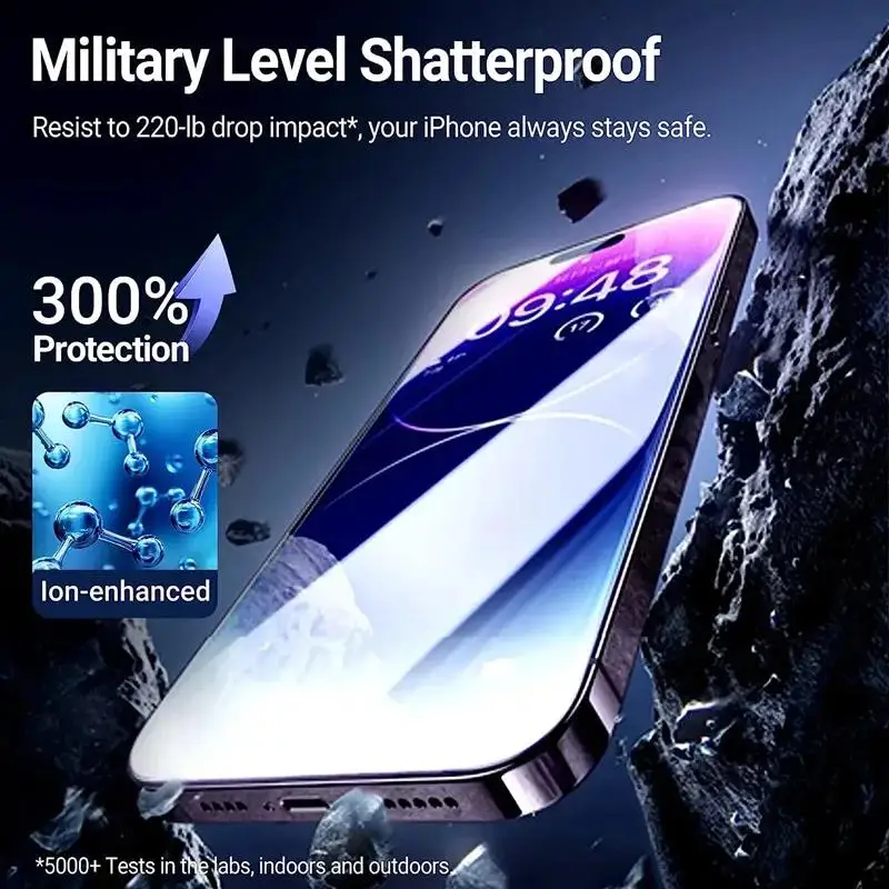 Universal 6-in-1 HD Tempered Glass Screen and Camera Protector Set