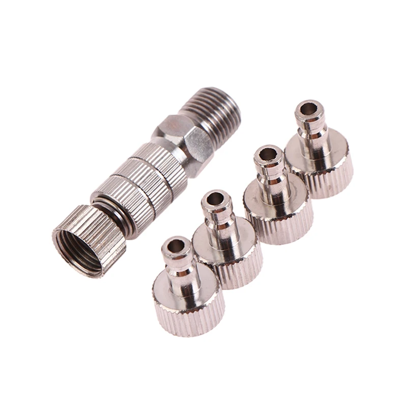 5pcs Airbrush Quick Disconnect Coupler Quick Release Fitting Adapter With 5 Male Fitting 1/8 INCH Fitting Hose Air Brush Parts