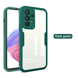 Ultimate 360° Shockproof Full-Cover Protection Phone Case - Enhanced Durability and Style for A52-A72-A92 (Dark Green)