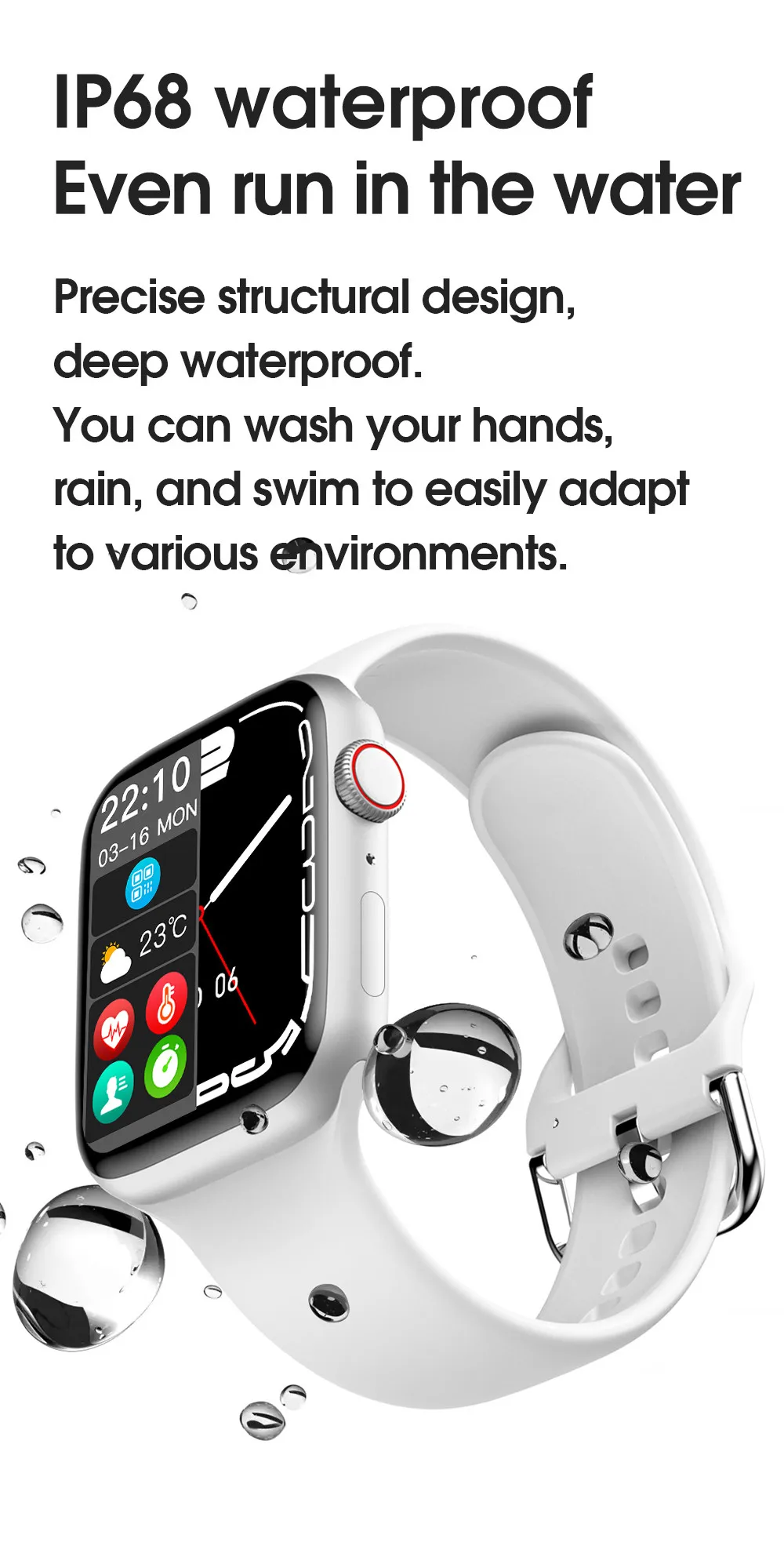 EnohpLX Original W27 Pro W17 Pro Full Screen Smart Watch 44MM Men W27 Smartwatch With Password Split IWO 16 PK DT7 plus X8 Max