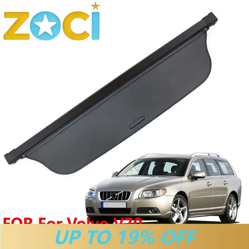 볼보 V70 2008-2010용 접이식 카고 커버 트렁크 쉐이드 방수 프라이버시 쉴드..