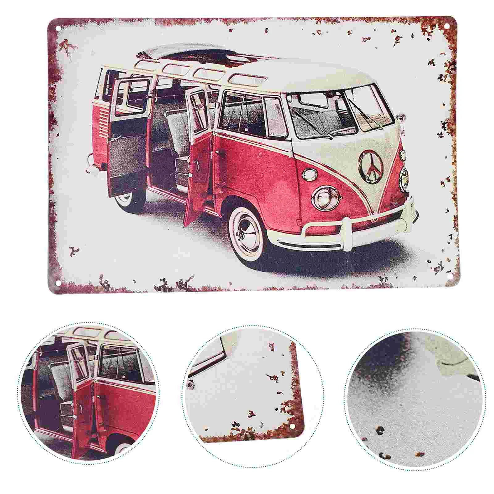 

Vintage Decorative Signs Tin Metal Iron Bus Sign Painting For Wall Home Bar Coffee Shop (Style 18)