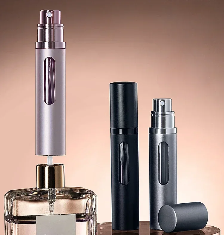 2PCS 5/10ml Bottom-Filling Pump Perfume Refillable Spray Bottle Mini Portable Empty Cosmetic Containers Atomizer Bottle Travel 6
