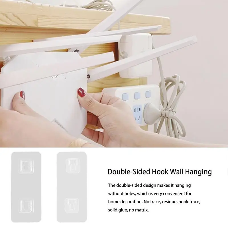 Double Sided Adhesive Wall Hooks No Drill Wall Sticker Hangers Mounted Hooks Clear Suction Cup Hanger No Drill