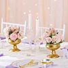 HOT SALE Metal Elegant Wedding Centerpieces Vase For Wedding Party Decoration,Trumpet Vase For Anniversary Ceremony(Golden,4 PCS 4