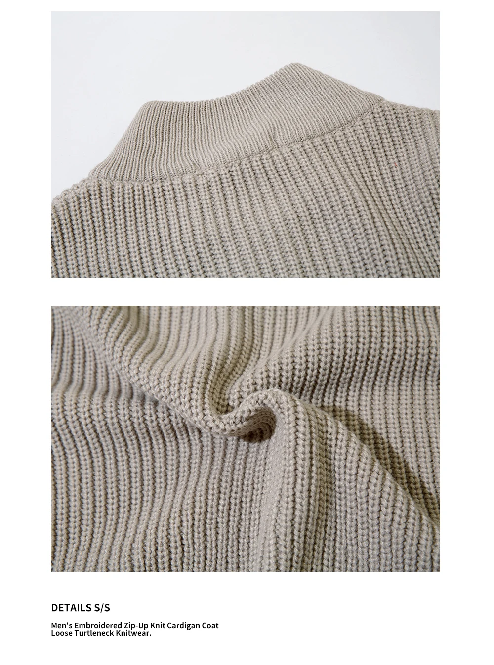 Kontrast Getäfelten Pullover Herren Streetwear Strickjacke Gestrickte Pullover Herbst Winter Lose Beiläufige Lange Sleeve Zipper Oberbekleidung Männer – Detail 16
