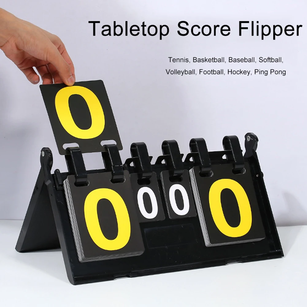 

1pc Flip Scoreboard With 6 Digits Hot Sale Soft PVC Tabletop Score Flipper Football Flip Score Keeper For Basketball Carrying Pa