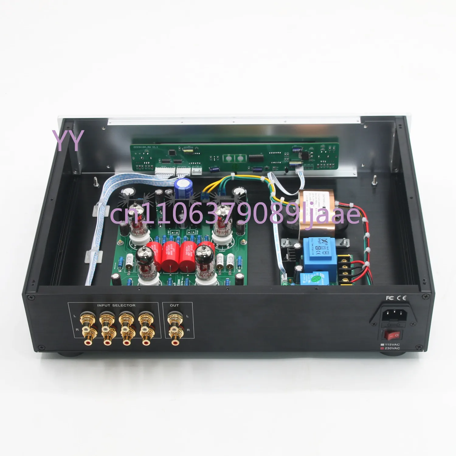 캐리 SLP90 서킷 STR12A-맥스 레퍼런스 진공관 리모트 프리앰프 하이파이 4인 1아웃 ECC82