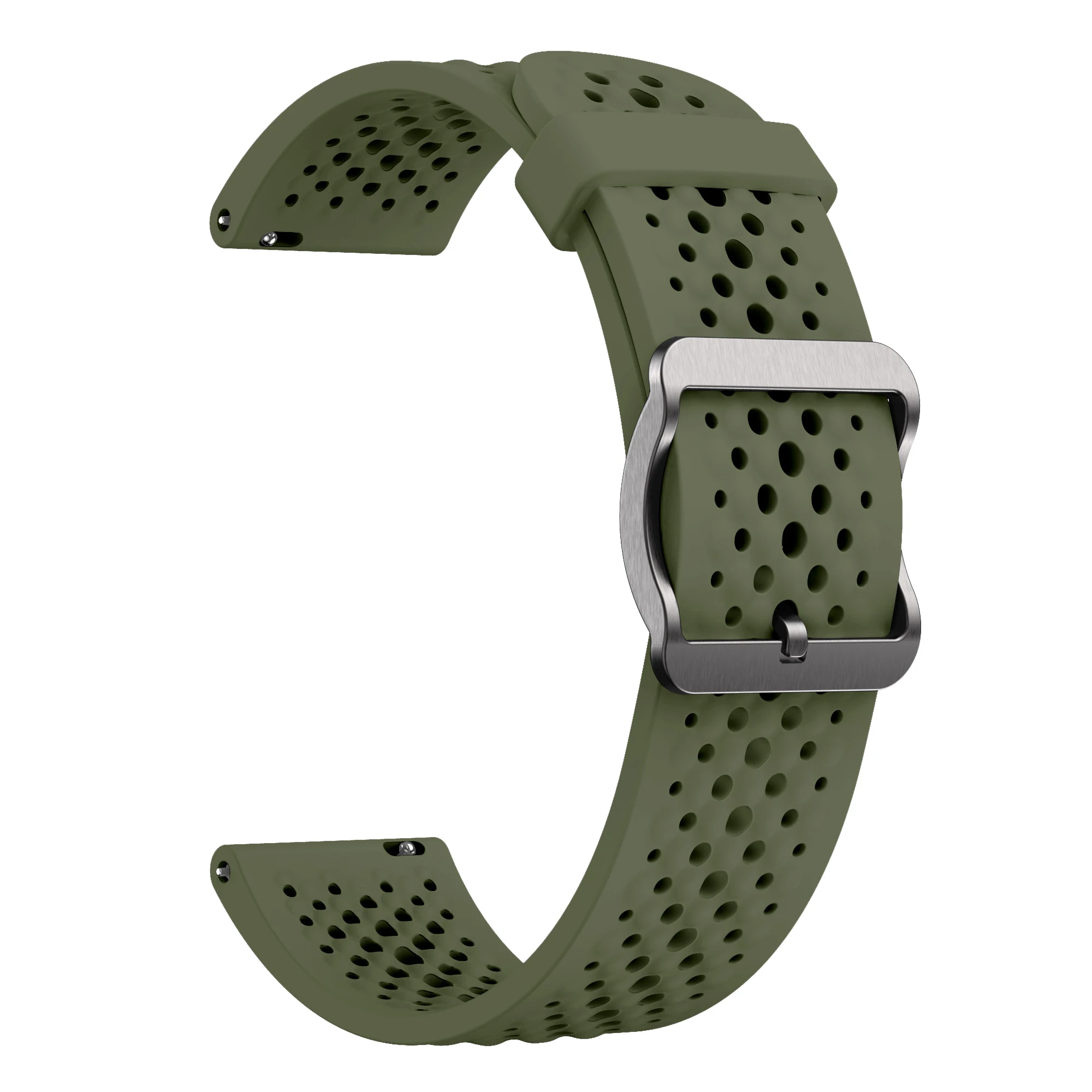 Breathable Silicone Sport Wristband, 22mm Strap