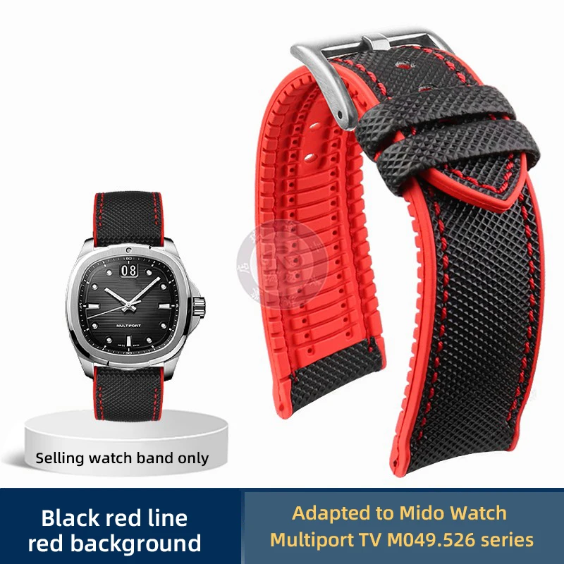 Enhanced Product Title:  
Premium 22mm Nylon Rubber Men's Watch Strap - Blue, Green, Black