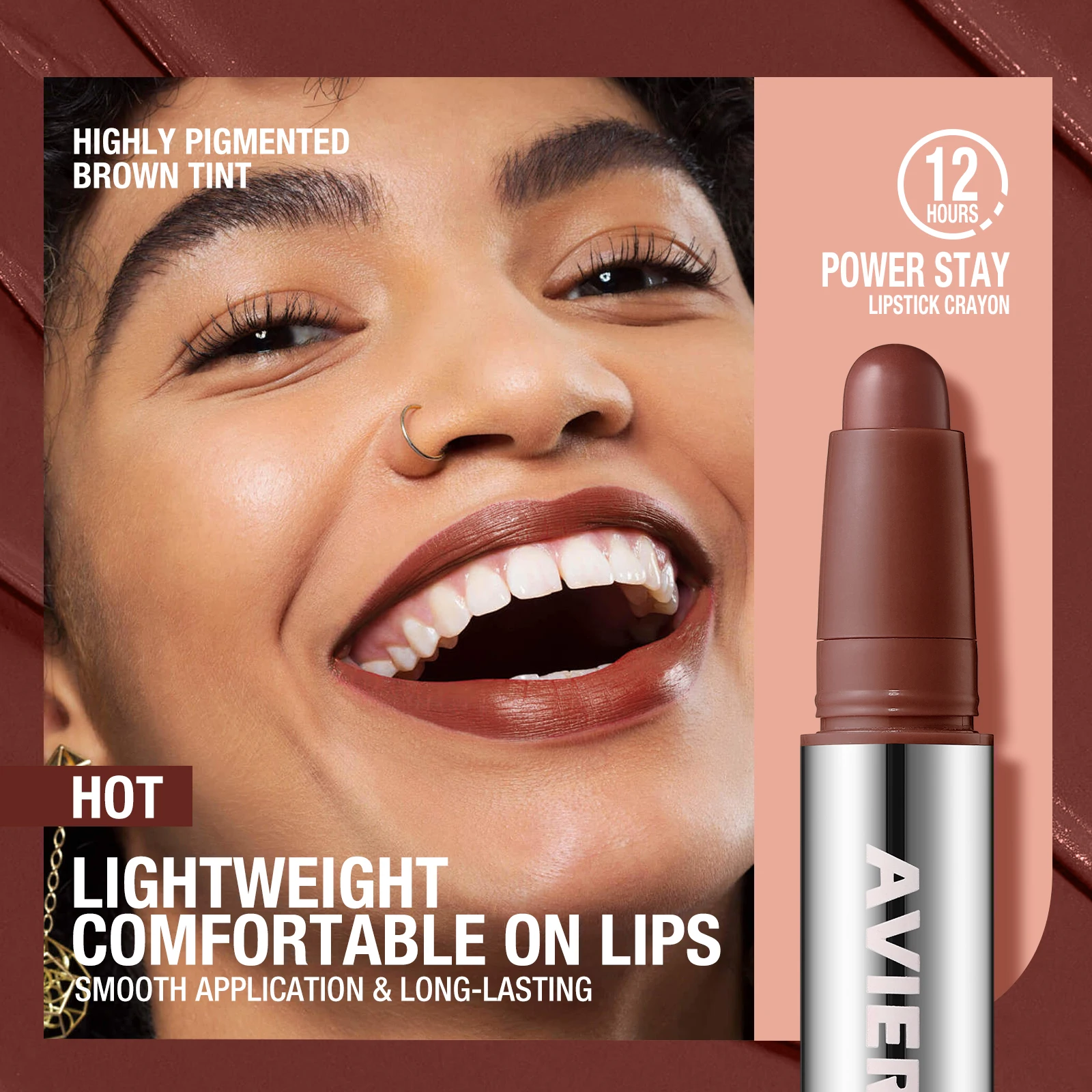 Smooth Matte Lipstick Long-lasting Moisturising Lip Glaze Pen_voghion.com