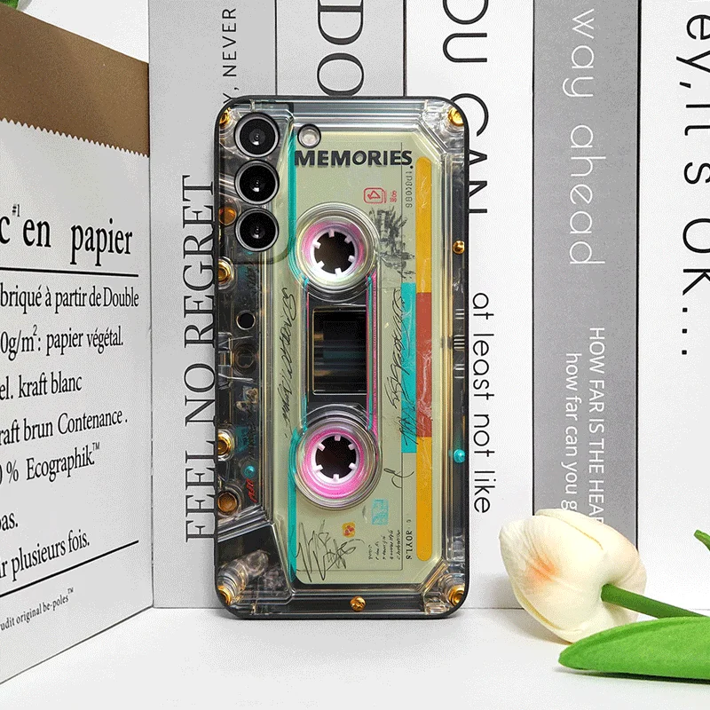 Vintage Cassette Tape Design Shockproof Phone Case - Soft, Creative Cover