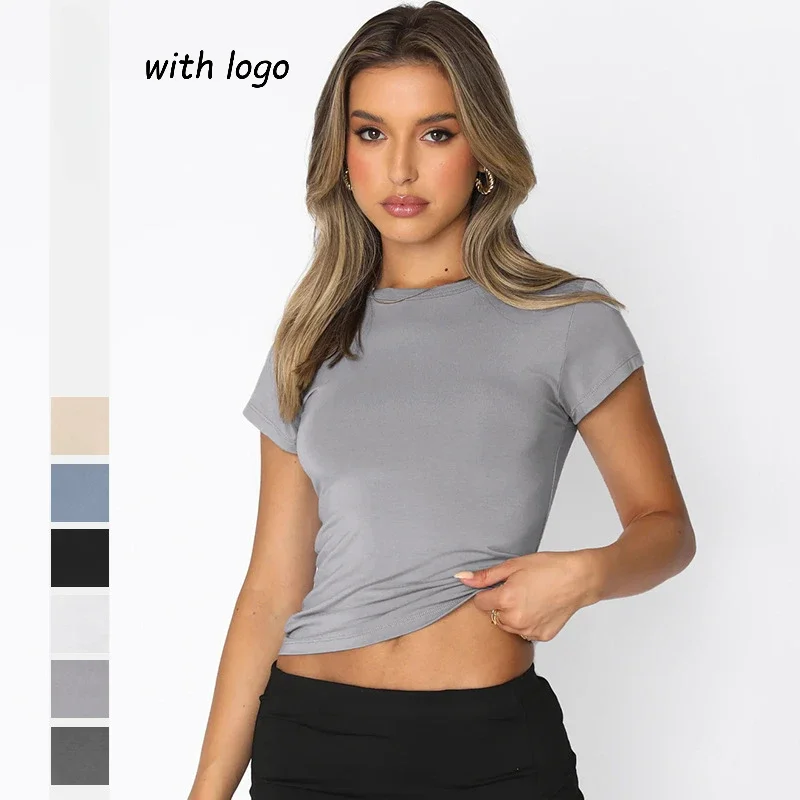 

LO Goddess T-shirt Round Neck Pullover Breathable and Moisture Proof Cotton Fashionable Short Sleeved Top