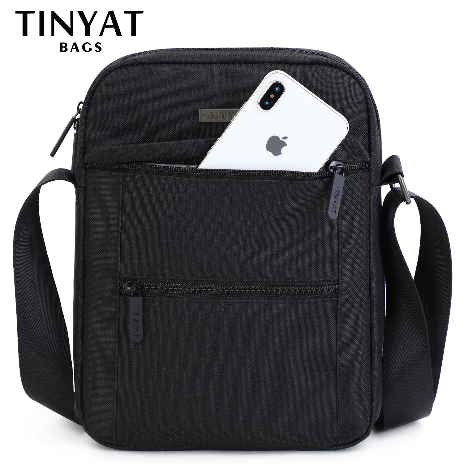 Tinyat Business Men's Shoulder Bags For 9.7' Ipad Canvas Male Messenger