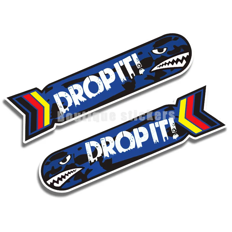 

Shark Drepth Bomb Personality Funny Car Sticker Motorcycle Sticker Waterproof Reflective Sticker Scratch Cover Sticker Die-cut