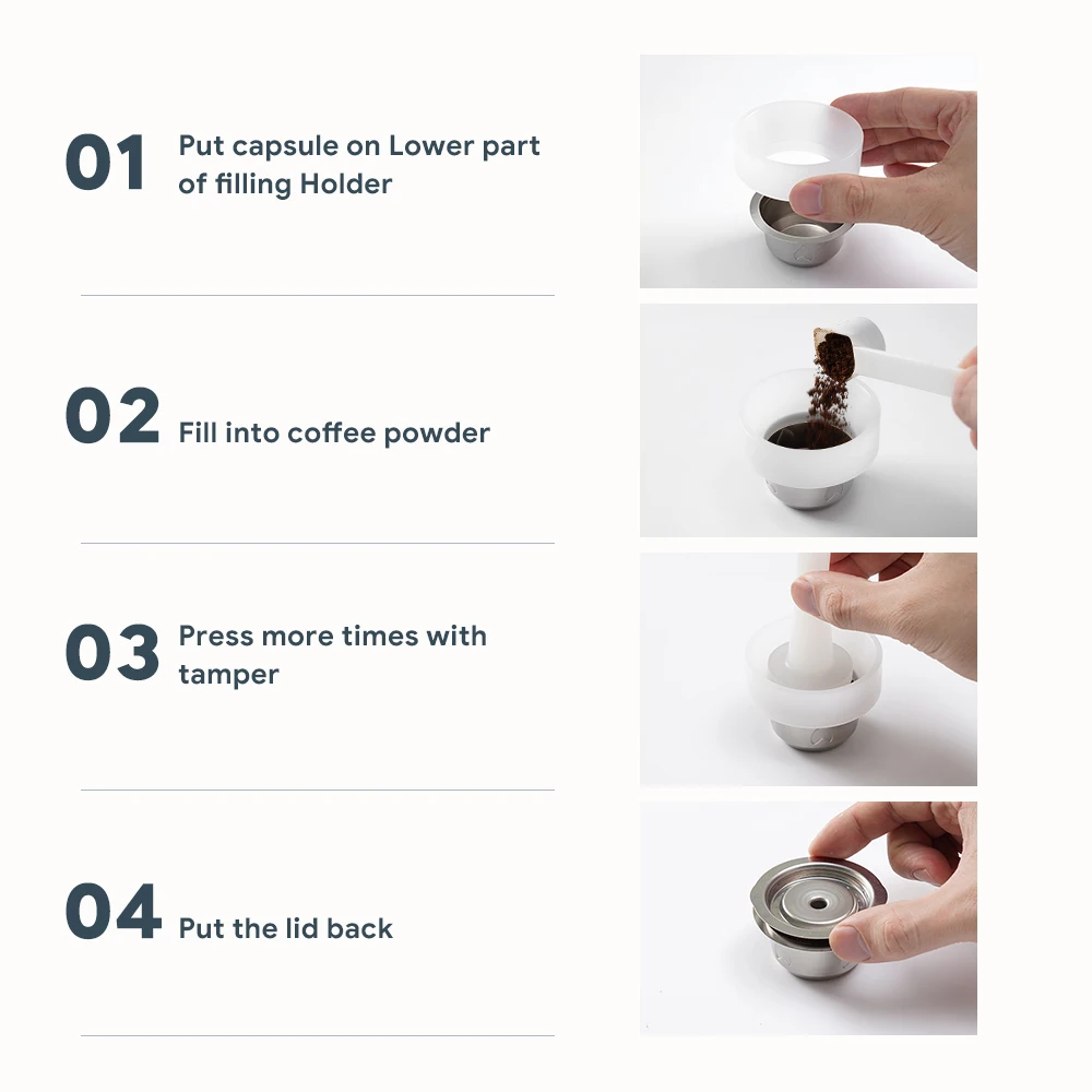 230ML Stainless Steel Vertuo Coffee Capsule For Nespresso