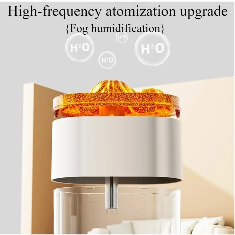 Perfume Humidifier Ultrasonic Air Humidifier With LED Lighting Simulation Colorful Flame Fragrance Machine