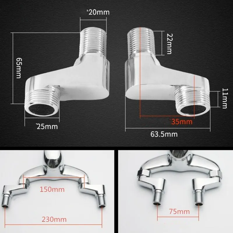 Shower Faucet Install Parts brass material bathtub wall supply line for bathroom bathtub faucet wall mounted faucet accessories