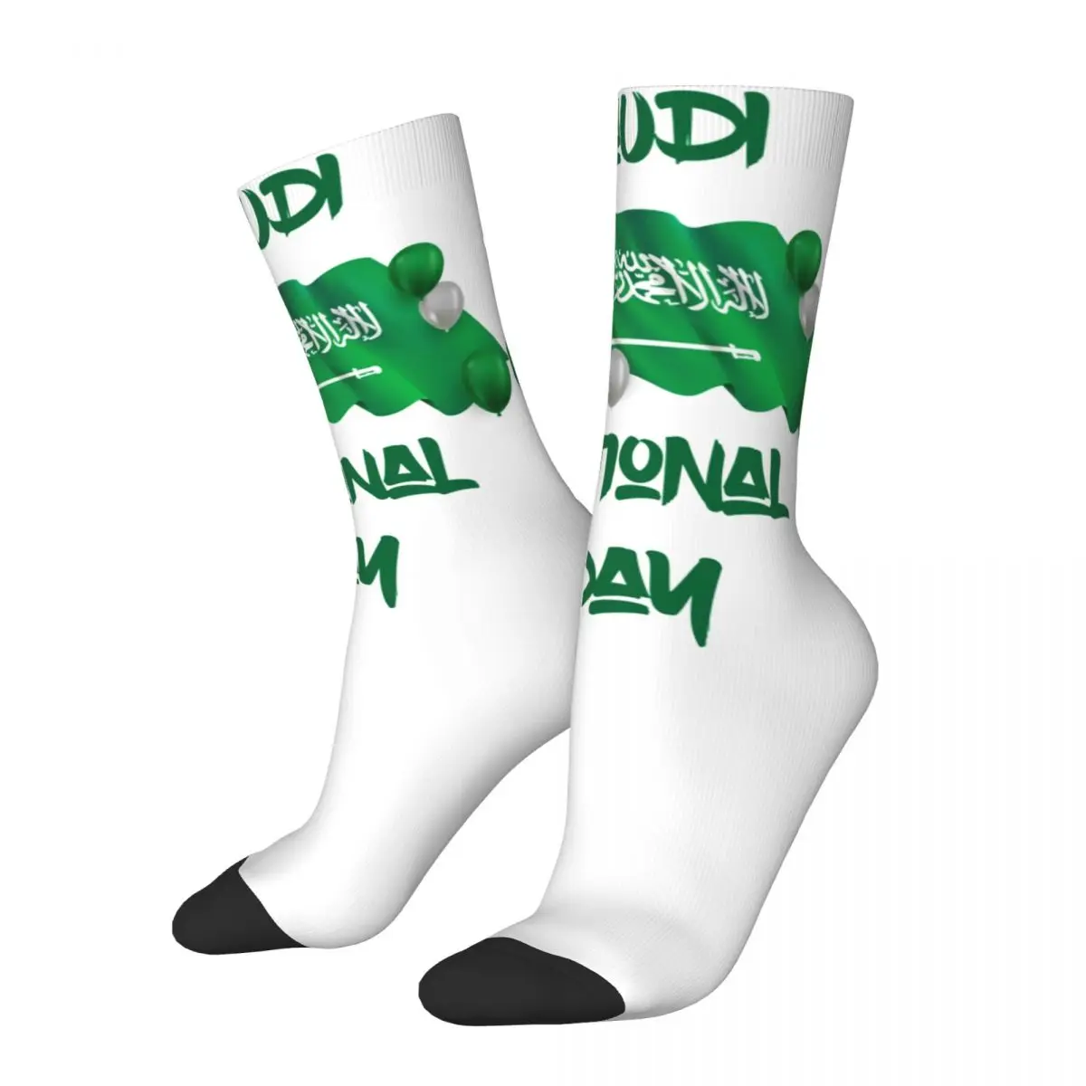 

Fashion Unisex Happy Saudi National Day Theme Socks Funny Product Soccer Socks Comfortable Best Gift Idea