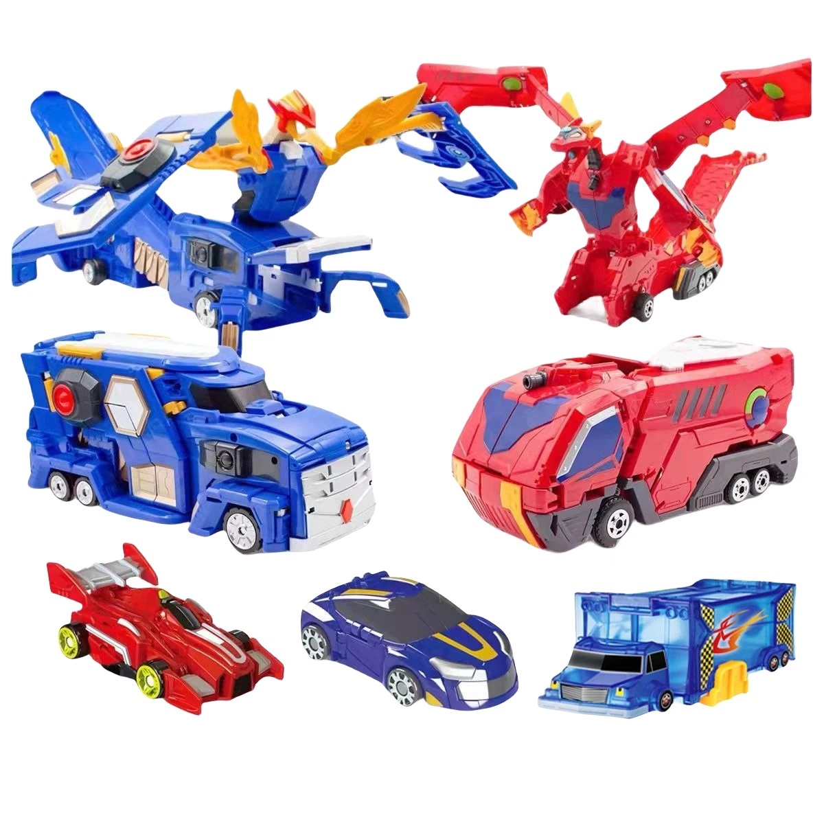 

Korea Anime Turning Mecard Deformation Car Toy Action Figures Mega Dragon Teryx TurningMecard for Children Transformation Toys