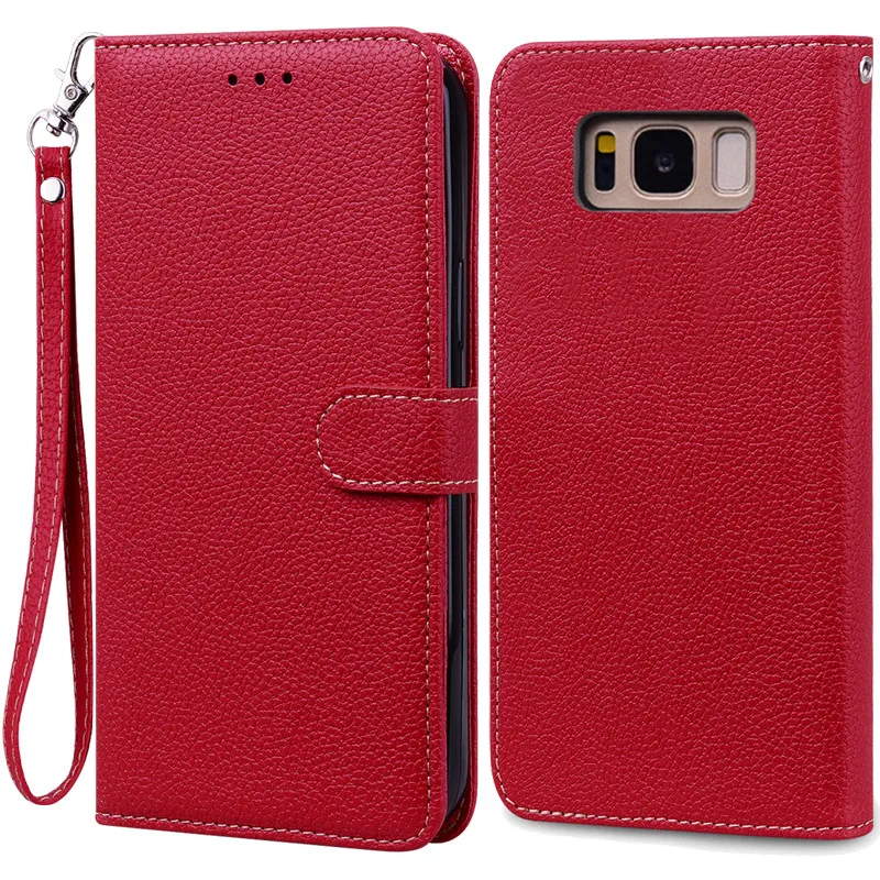 Luxurious Leather Wallet Flip Case for Samsung Galaxy S8 Plus