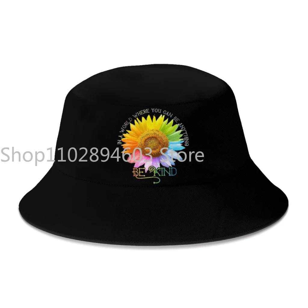 

Панама унисекс в стиле хип-хоп для мужчин и женщин, шляпа с радужными маргаритками и подсолнухами, для рыбалки, рыбалки, путешествий, летняя