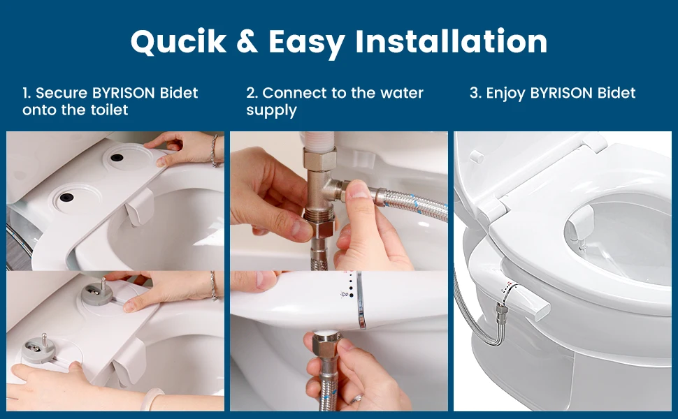 Description Picture 3 of itemBidet Attachment for Toilet ,Bidet toilet wash,Adjustable Water Pressure, Double Nozzle Attachment, Non-Electric,ass Shower