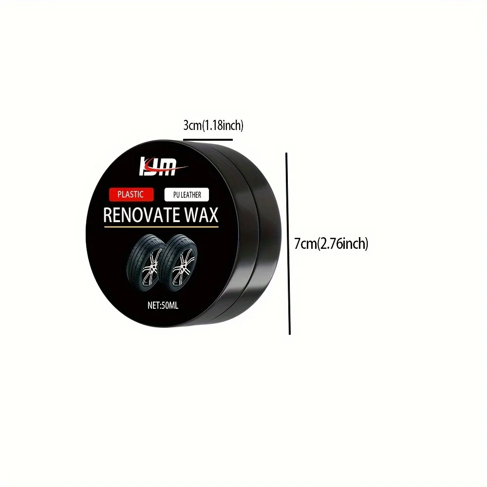 Universal Rubber Refresh Wax – Long-lasting Black Coat Repair, Leather Repair Polish, Hydrophobic Car Detail Care BEST SELLERS