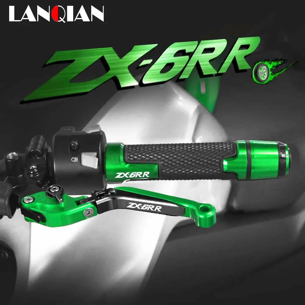 

Motorcycle Brake Clutch Levers Handlebar hand Grips Ends For Kawasaki ZX636R 2005-2006 ZX6RR 2000 2001 2002 2003 2004 2005 2006