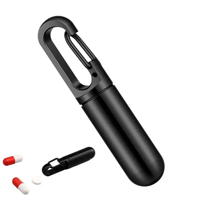 

Pill Case Keychain Portable Pill Organizer Small Portable Tablet Dispenser Pill Case For Purse Bags Travel Mini Medicine Holder