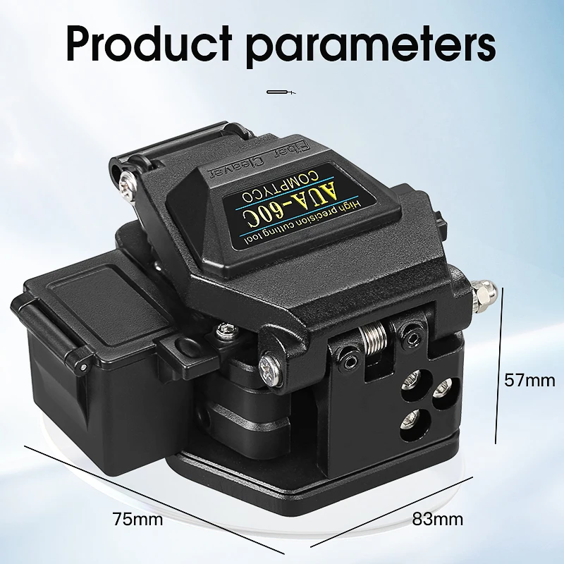 New AUA-60C Fiber Cleaver Cable Cutting Knife FTTH Fiber Optic Knife Tools Cutter High Precision Fiber Cleavers 16 Surface Blade