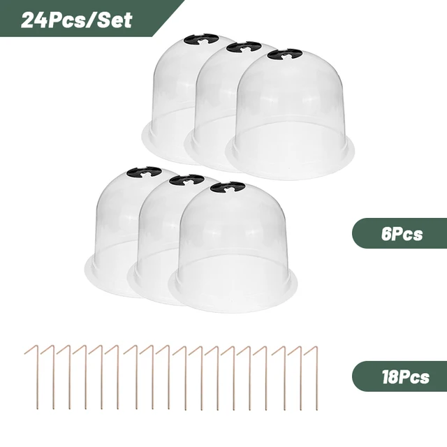 6Db Növényi Védelem Csengő Borító Újrafelhasználható Pvc Műanyag Kerti Óvodai Borítás Üvegházhatást Okozó Hőkezelő Üzem Burkolata - Image 2