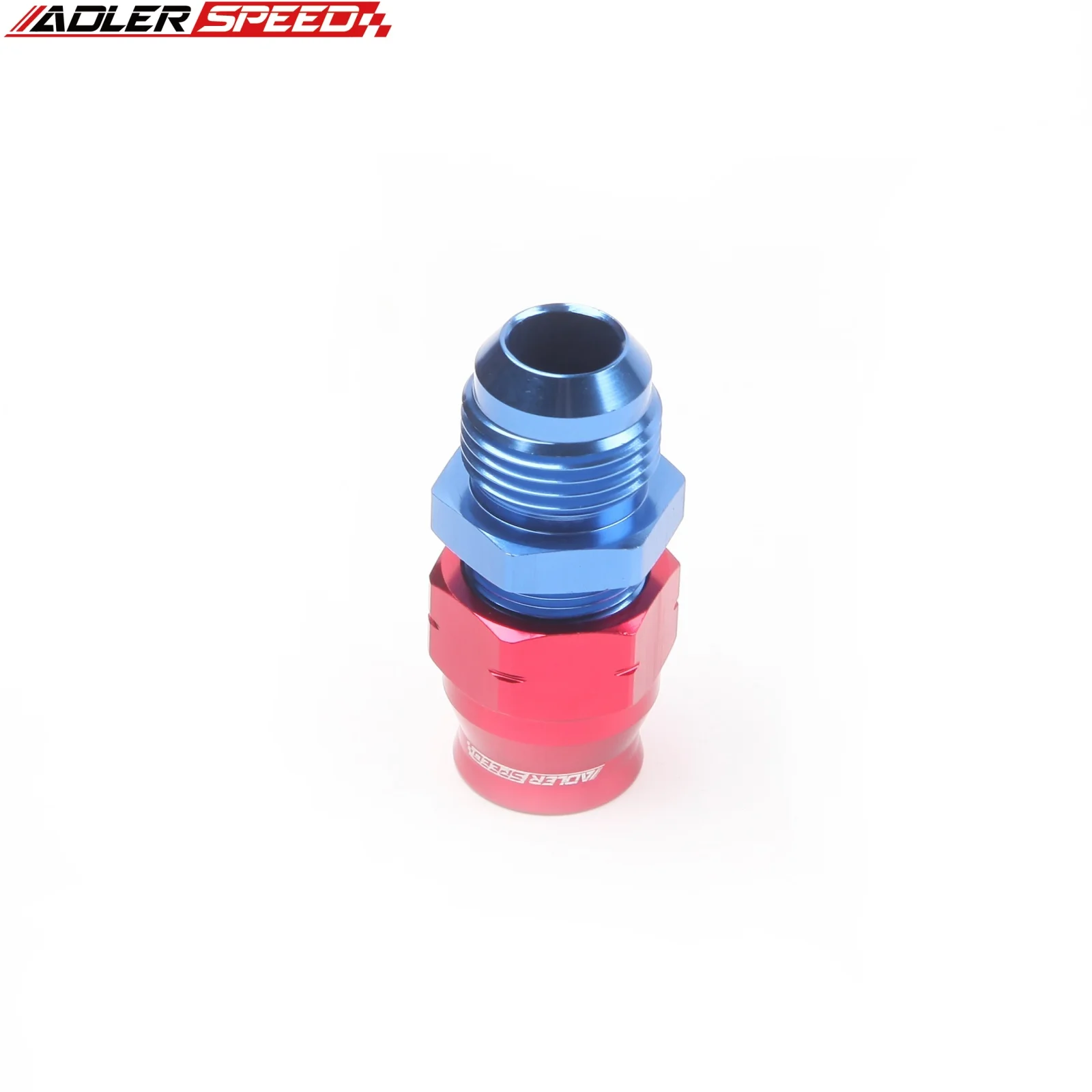 ADLERSPEED 2PCS 6AN AN-6 남성용 3/8인치 하드 튜브 스트레이트 피팅 알루미늄 레드-블루/블루/블랙
