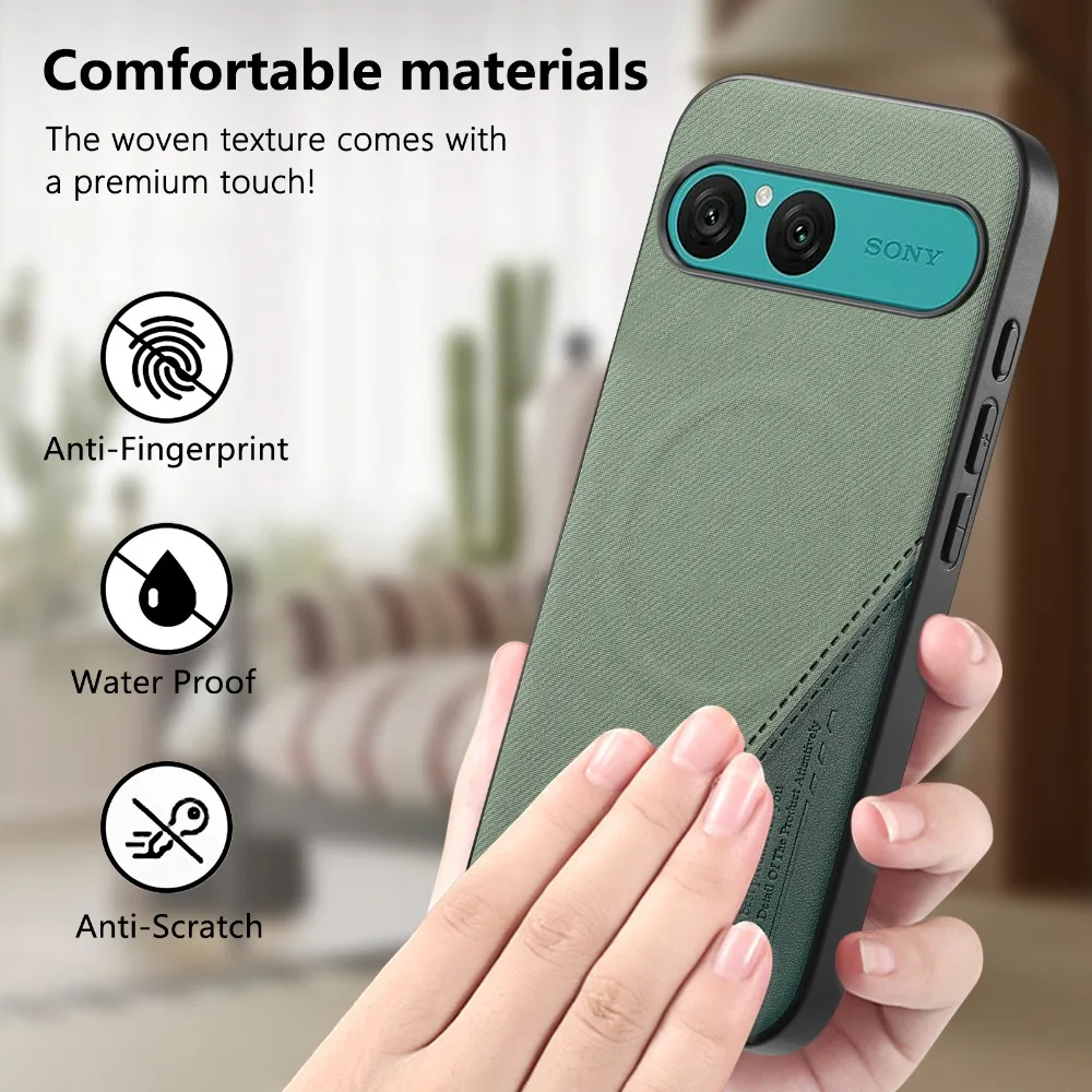 Luxury Leather Phone Case with Magnetic Wireless Charger