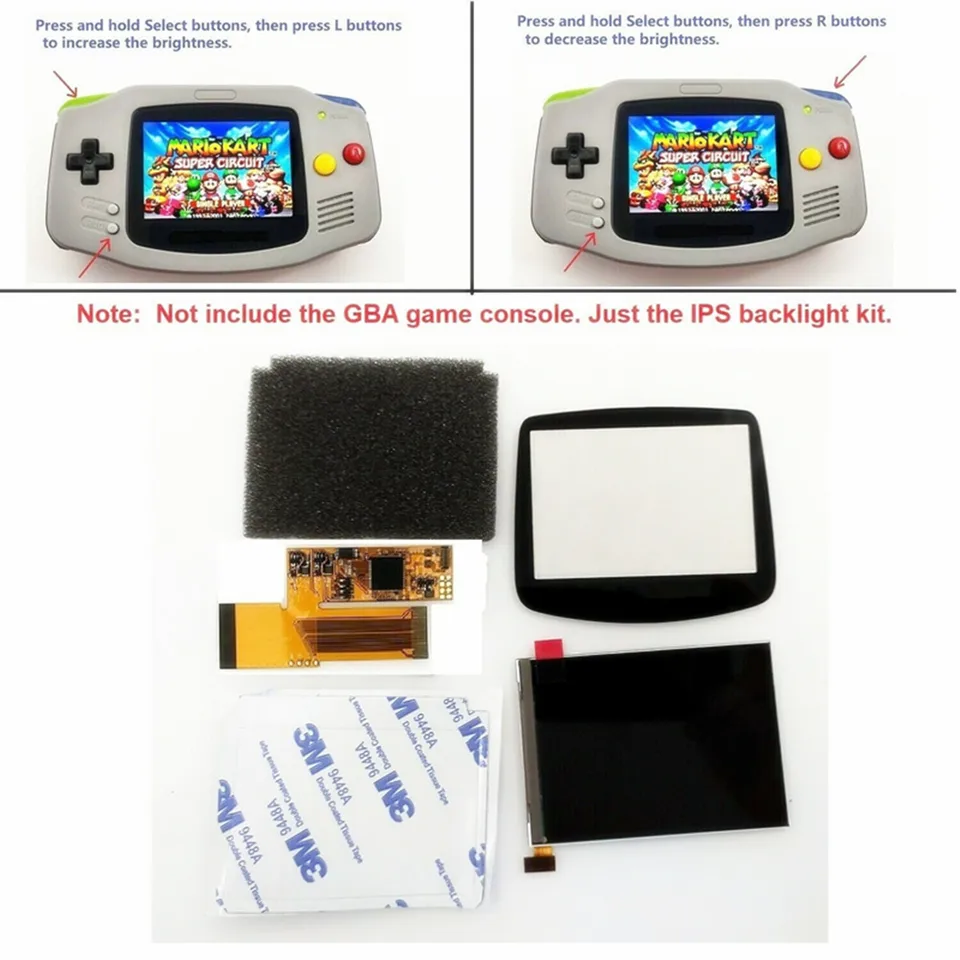 ゲームボーイアドバンス - 専用出品GBAバックライト液晶IPSv2 SRPJ] GBA用バックライトIPS液晶キット V5 - Gamebank-web.com