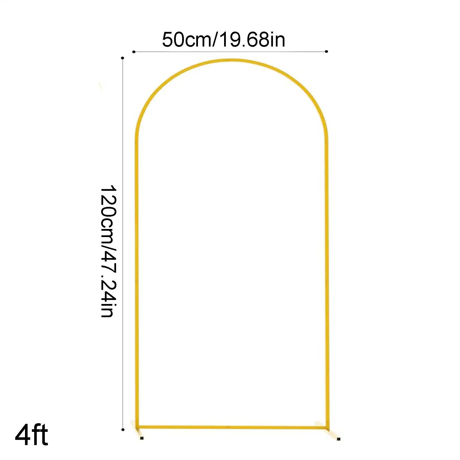 Gold Bogen Hintergrund Hochzeit Metall Ballon Bogen Rahmen Tragbare Gewölbte Tür Rahmen Dekorative Tür Rahmen Hintergrund Stehen Für Blumen – Detail 6