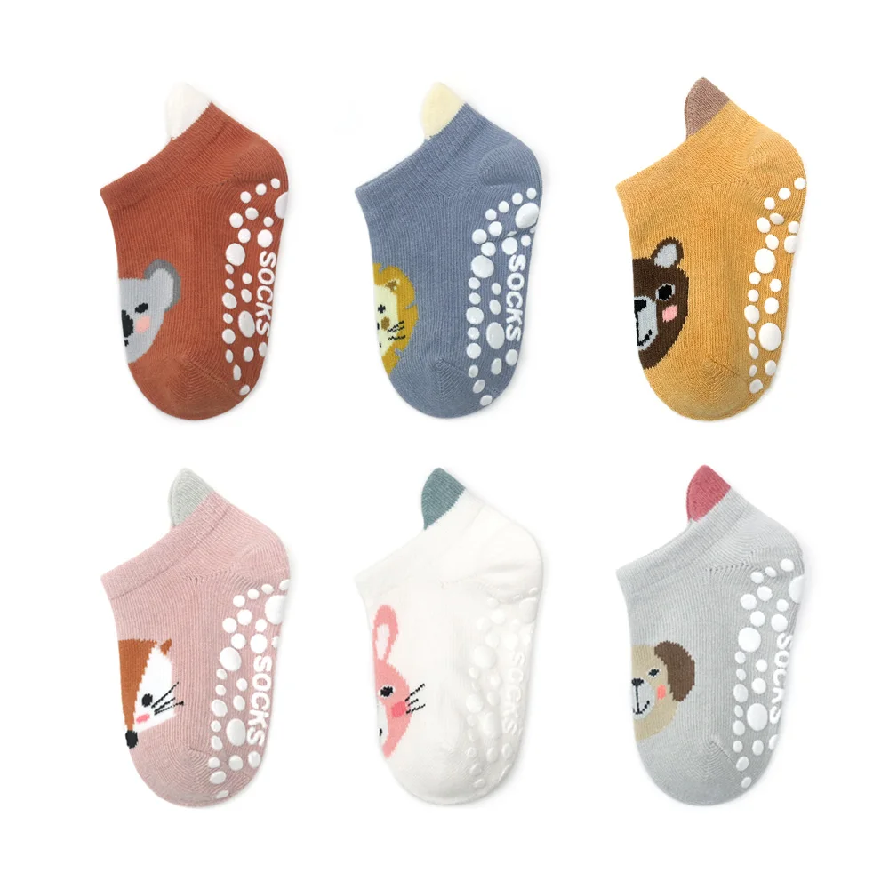 6 Pairs Baby Girls and Boys Socks For Winter Thick Children's Sock Cute Ears Toddler Infant Newborn Warm Autumn Stuff 0-5T