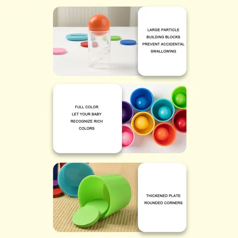 Toddler Color Learning Shape Matching Game With 8 Colors Learning And Educational Toys Fine Motor Skills Toys Ball Game For