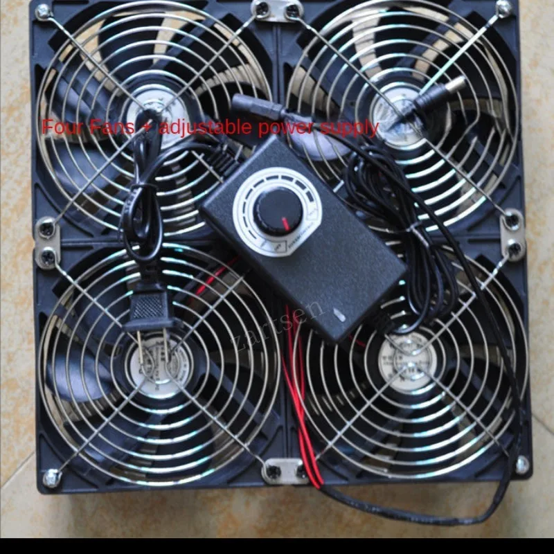 속도 컨트롤러가 있는 120mm 컴퓨터 팬, AC 플러그 전원 코드, 110V 220V..
