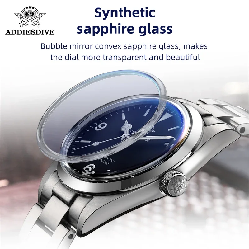 ADDIESDIVE 36mm PT5000 Mechanical Automatic Watch Sapphire Crystal 100M Diving Super Luminous BUSINESS Watches Relogio Masculino