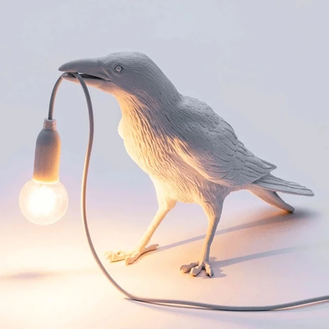 night light for bedroom Lucky Bird Decorative Lamp Night Light Bedroom Bedside Living Room Wall Lamp Crow Wall Lamp Table Lamp Home Furnishings Resin bright night light Night Lights
