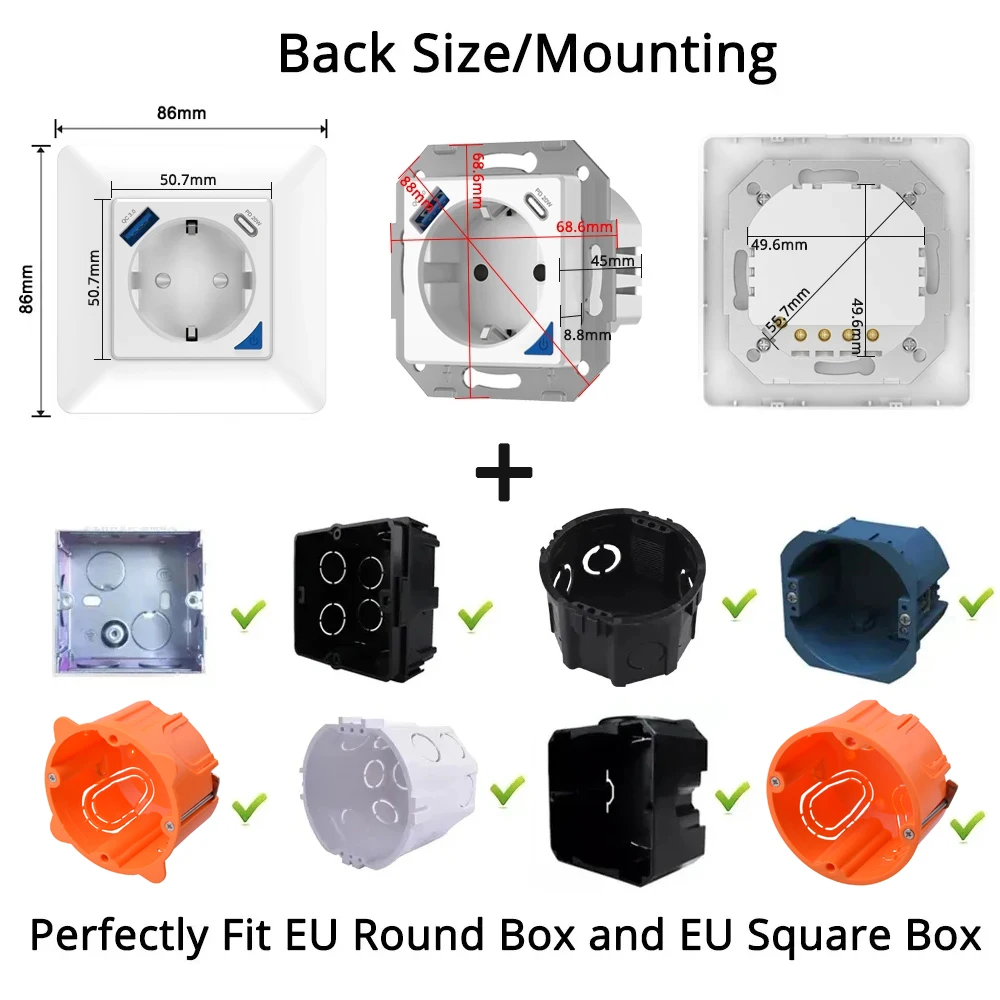 ٸ  ۷ ġ ġ DIY ,  ׺ Ʈ EU  , PD 20W C Ÿ  A 2 USB   